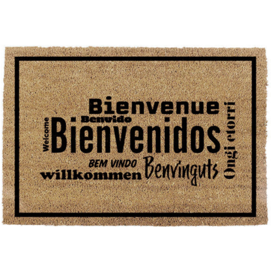 TAPETE BEM VINDOS IDIOMAS EDM 60X40CM TAPETE BEM VINDOS IDIOMAS EDM 60X40CM