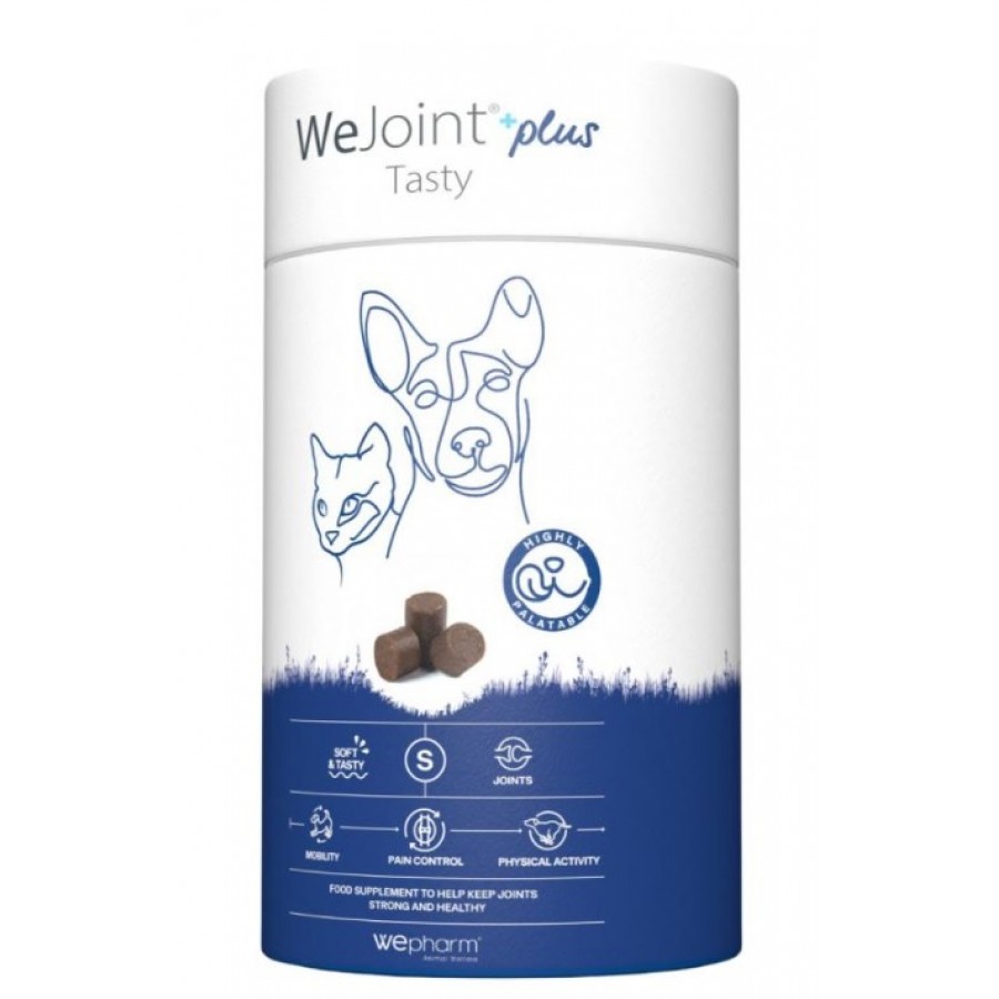 WEPHARM WEJOINT PLUS TASTY RAÇAS PEQUENAS E GATOS 30 CHEWS