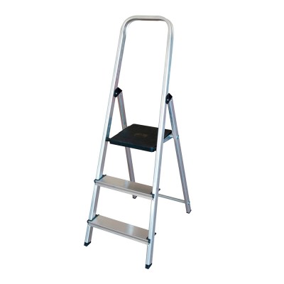 ESCADOTE DE ALUMÍNIO 3 DEGRAUS<br><br>