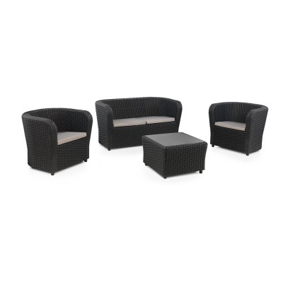 CONJUNTO JARDIM/TERRAÇO NOVA CONFORT DE 2 POLTRONAS+1 SOFÁ+1 MESA