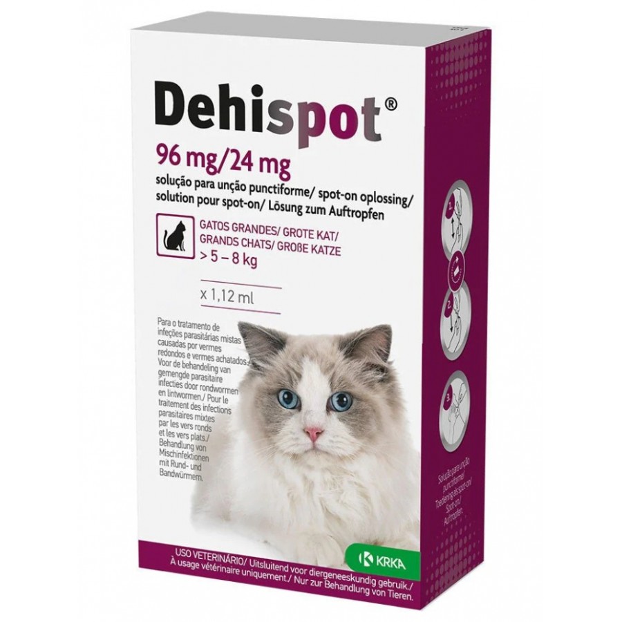 DEHISPOT 96MG /24MG P/ GATOS GRD. 5 - 8KG - 1 PIP DEHISPOT 96MG /24MG P/ GATOS GRD. 5 - 8KG - 1 PIP