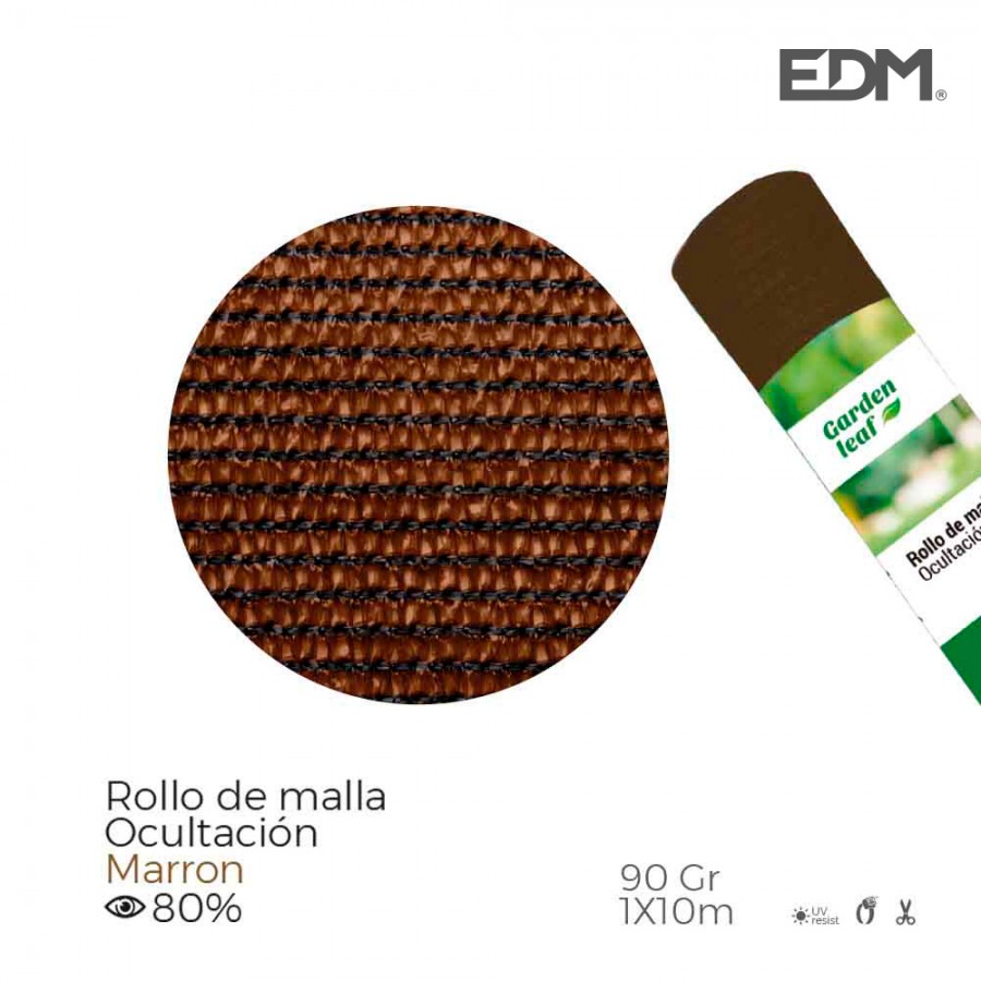 REDE DE SOMBRA CASTANHA 80%  90R- ROLO 1 X 10 MT