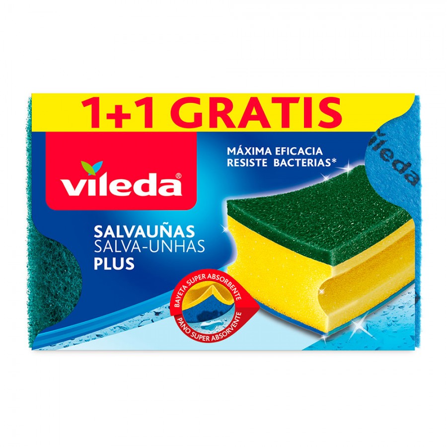 VILEDA ESFREGÃO SALVA UNHAS VERDE ULTRAFRESH ANTIBACTERIAS- 1+1 GRATIS VILEDA ESFREGÃO SALVA UNHAS VERDE ULTRAFRESH ANTIBACTERIAS- 1+1 GRATIS