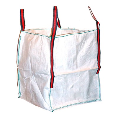 BIG BAG COM PEGAS 30CM PARA EMBALAGENS PERDIDAS  90x90x90cm COR BRANCO- 1000kg