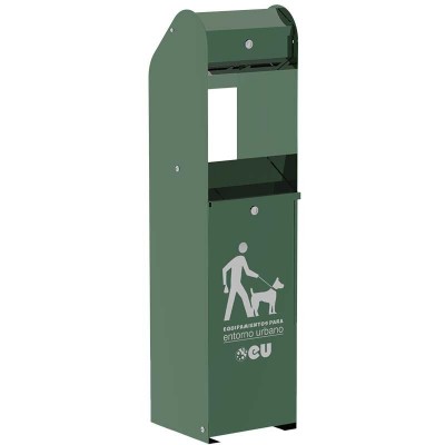 DISPENSADOR DE SACOS PARA DEJECTOS DOS ANIMAIS EM PARQUES CANINOS VERDE