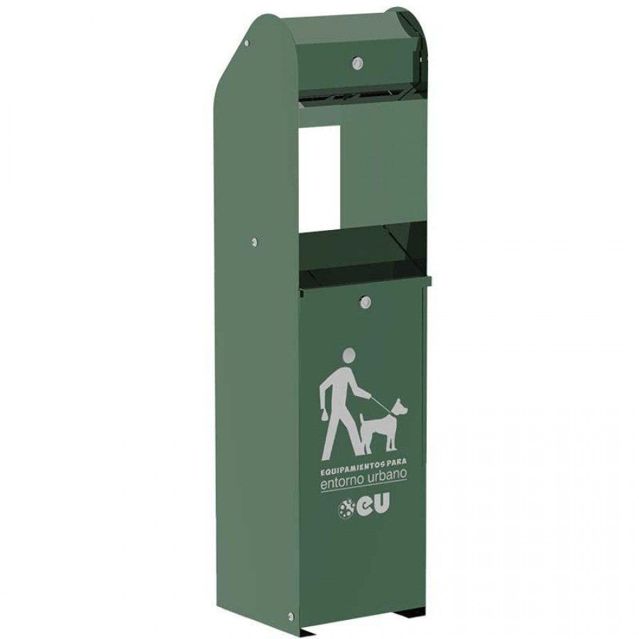 DISPENSADOR DE SACOS PARA DEJECTOS DOS ANIMAIS EM PARQUES CANINOS VERDE