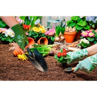 LUVAS DE JARDINAGEM INFANTIS NYLON/LATEX RUGOSO VERDE TAMANHO 8 ANOS