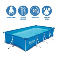 PISCINA QUADRADA 400x211x81cm PVC 56405CB PISCINA QUADRADA 400x211x81cm PVC 56405CB