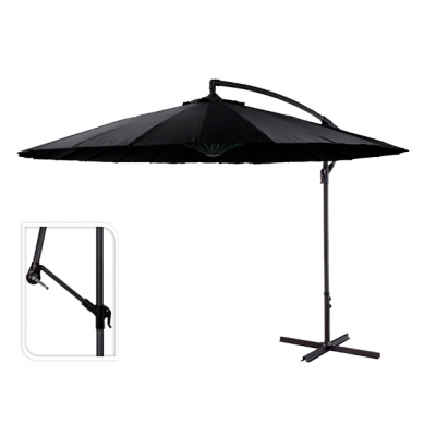 GUARDA SOL EXCENTRICO PRETO 3M