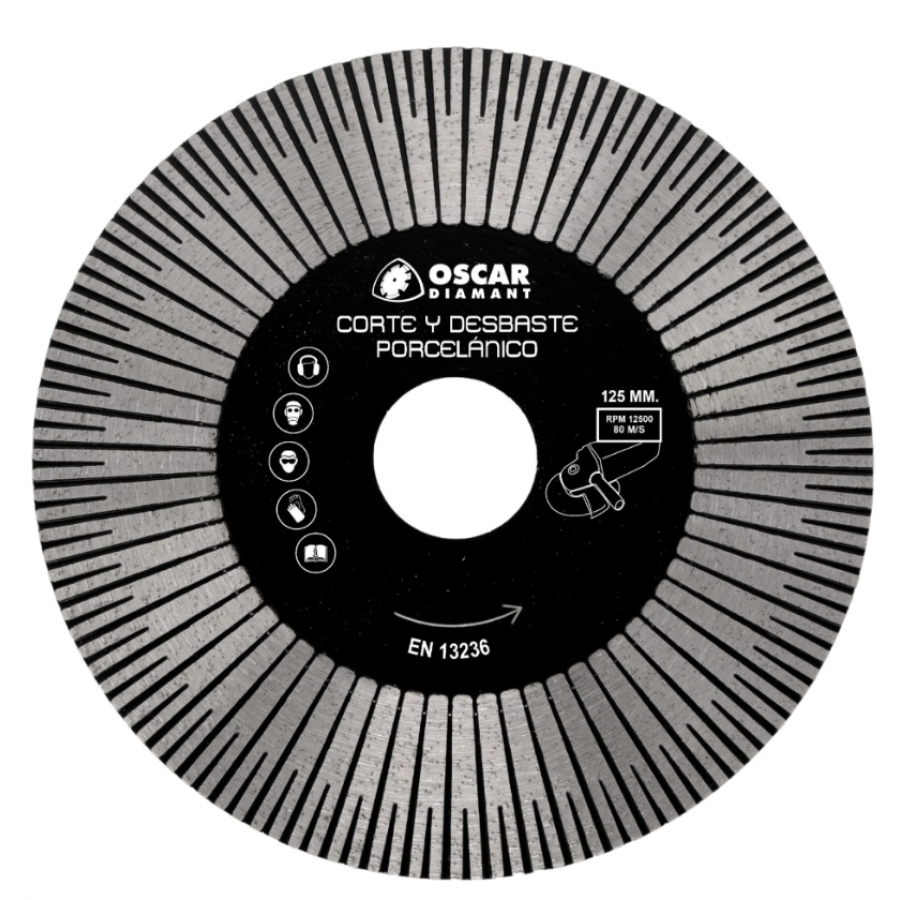 DISCO DE CORTE E DESBASTE EM PORCELANA 125 MM DISCO DE CORTE E DESBASTE EM PORCELANA 125 MM