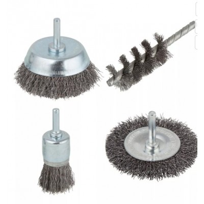 WOLFCRAFT JOGO DE ESCOVAS VASTAGO REDONDAS 6 MM