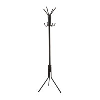 CABIDE DE PÉ COM 8 GANCHOS CORE PRETO 172x48cm