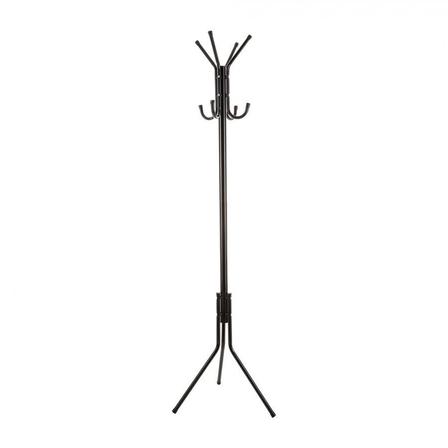 CABIDE DE PÉ COM 8 GANCHOS CORE PRETO 172x48cm