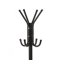 CABIDE DE PÉ COM 8 GANCHOS CORE PRETO 172x48cm