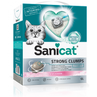 SANICAT  AREIA PARA GATOS STRONG CLUMPS BABY POWDER 6L