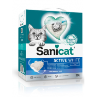 SANICAT  AREIA PARA GATOS ACTIVE WHITE FRAGRANCE FREE 10L