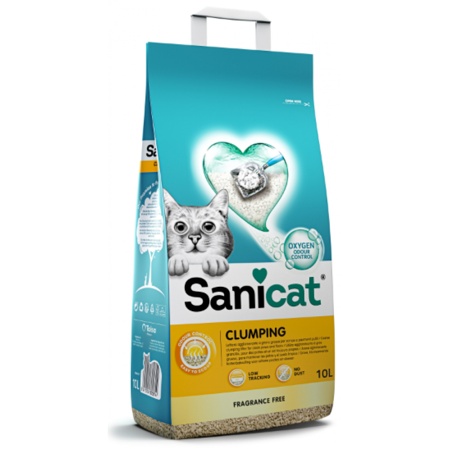SANICAT AREIA PARA GATOS CLUMPING FRAGRANCE FREE 10L SANICAT AREIA PARA GATOS CLUMPING FRAGRANCE FREE 10L