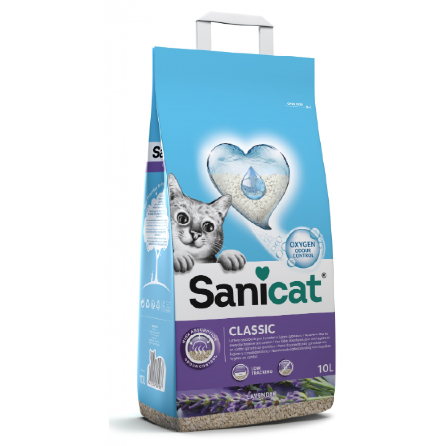 SANICAT AREIA PARA GATOS CLASSIC LAVANDA 10L SANICAT AREIA PARA GATOS CLASSIC LAVANDA 10L