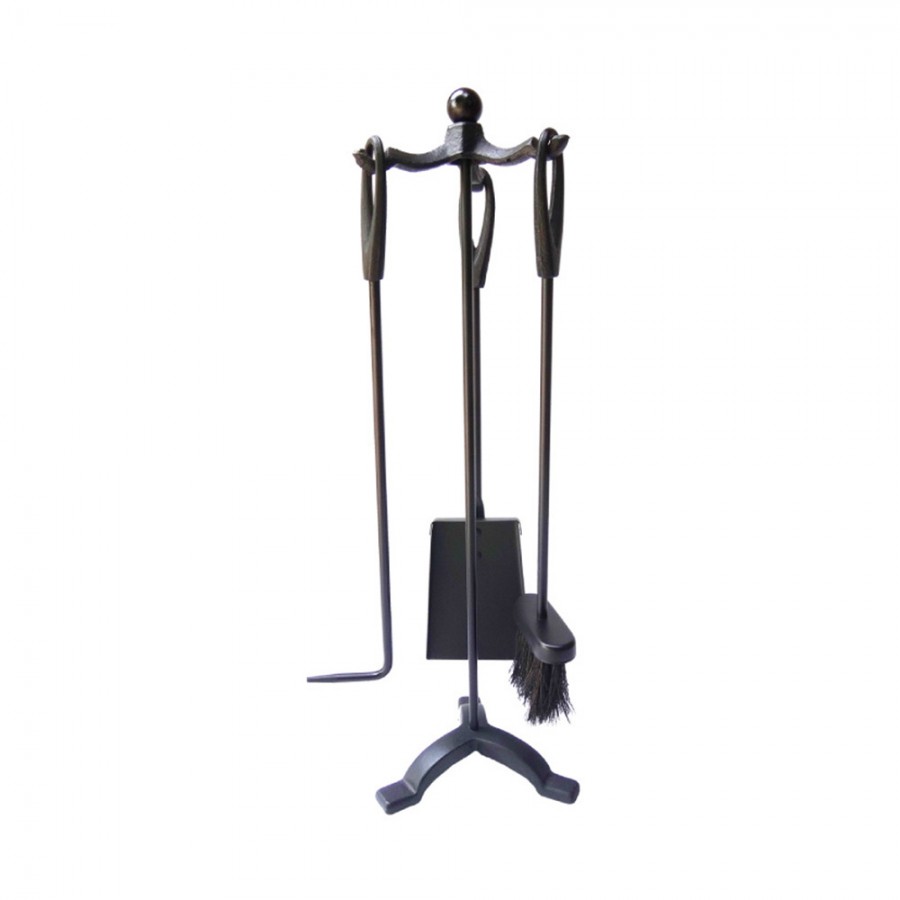 KIT DE LAREIRA DELUXE COR PRETO. 3 PEÇAS<br> KIT DE LAREIRA DELUXE COR PRETO. 3 PEÇAS<br>