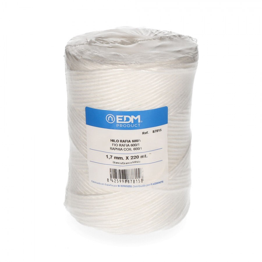 FIO RAFIA BRANCO 600/1 - BOBINE 400GM/220MTS BRANCO FIO RAFIA BRANCO 600/1 - BOBINE 400GM/220MTS BRANCO