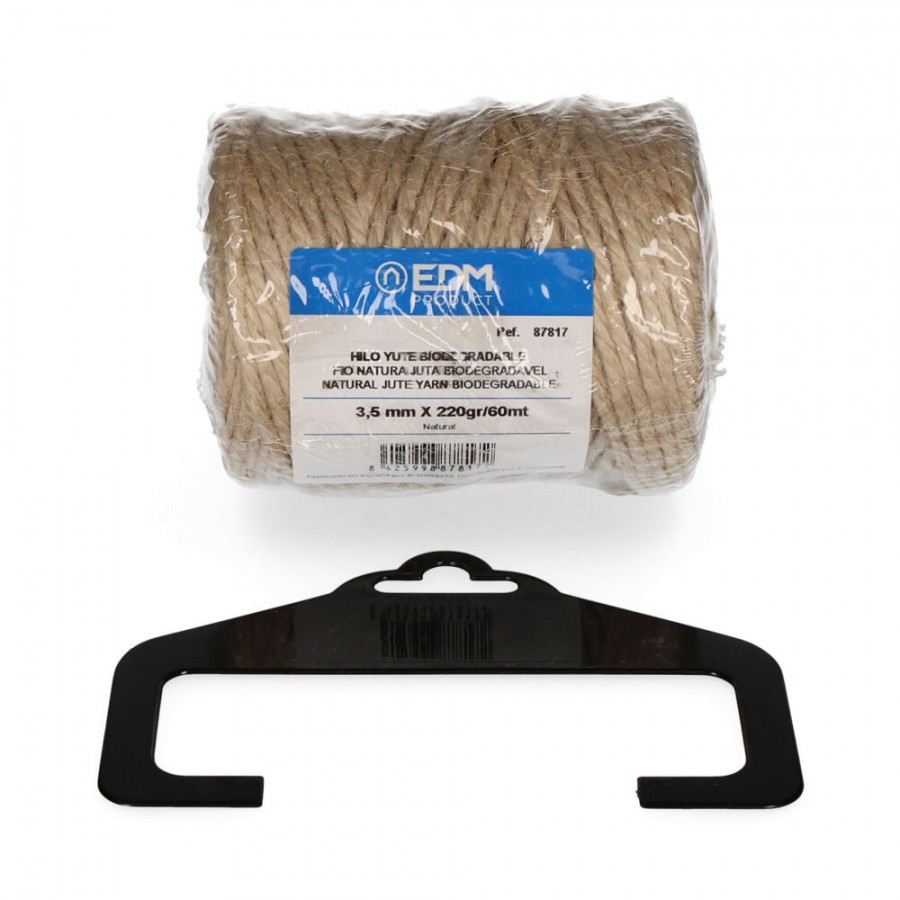 CORDA NATURAL JUTA BIODEGRADÁVEL - BOBINE 220G/60MTS