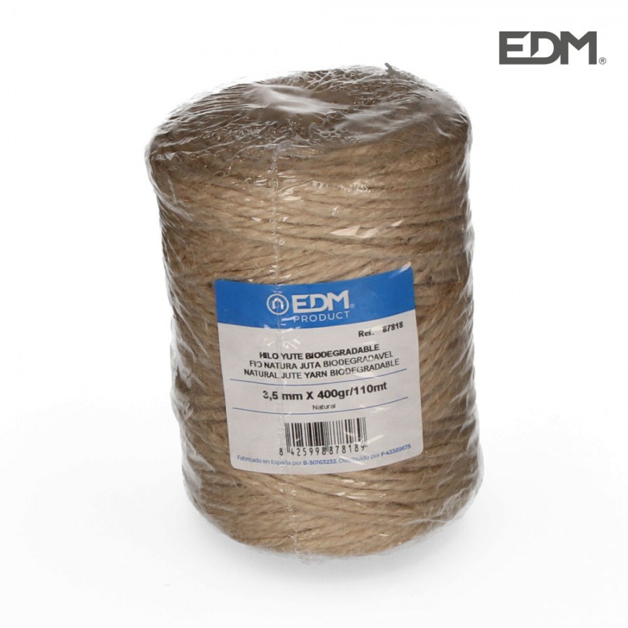 CORDA NATURAL JUTA BIODEGRADÁVEL - BOBINE 400G/110MTS CORDA NATURAL JUTA BIODEGRADÁVEL - BOBINE 400G/110MTS