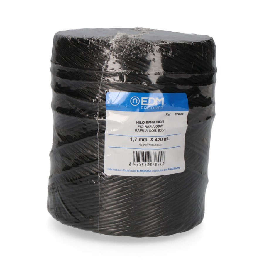 FIO RAFIA PRETO 600/1 - BOBINE 750GM/420MTS PRETO FIO RAFIA PRETO 600/1 - BOBINE 750GM/420MTS PRETO