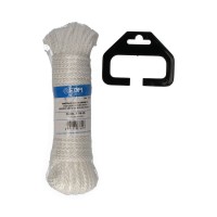 FIO TRANÇADO NYLON BRANCO GRENA - ROLO 15MTS
