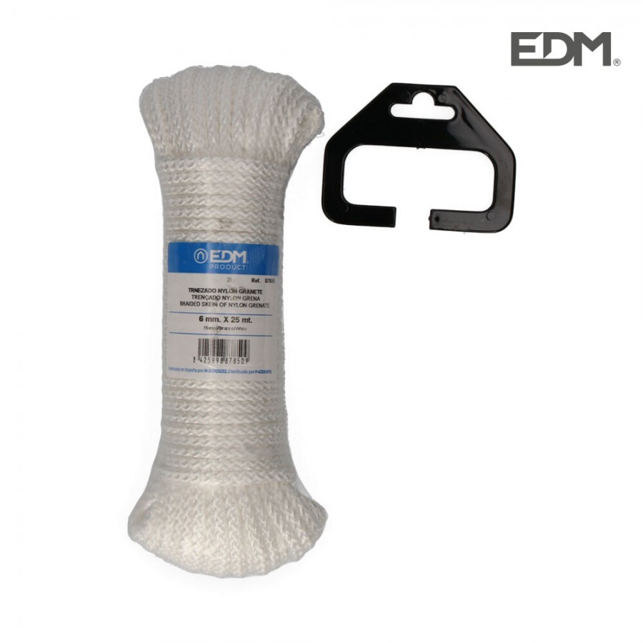 FIO TRANÇADO NYLON BRANCO GRENA - ROLO 25MTS