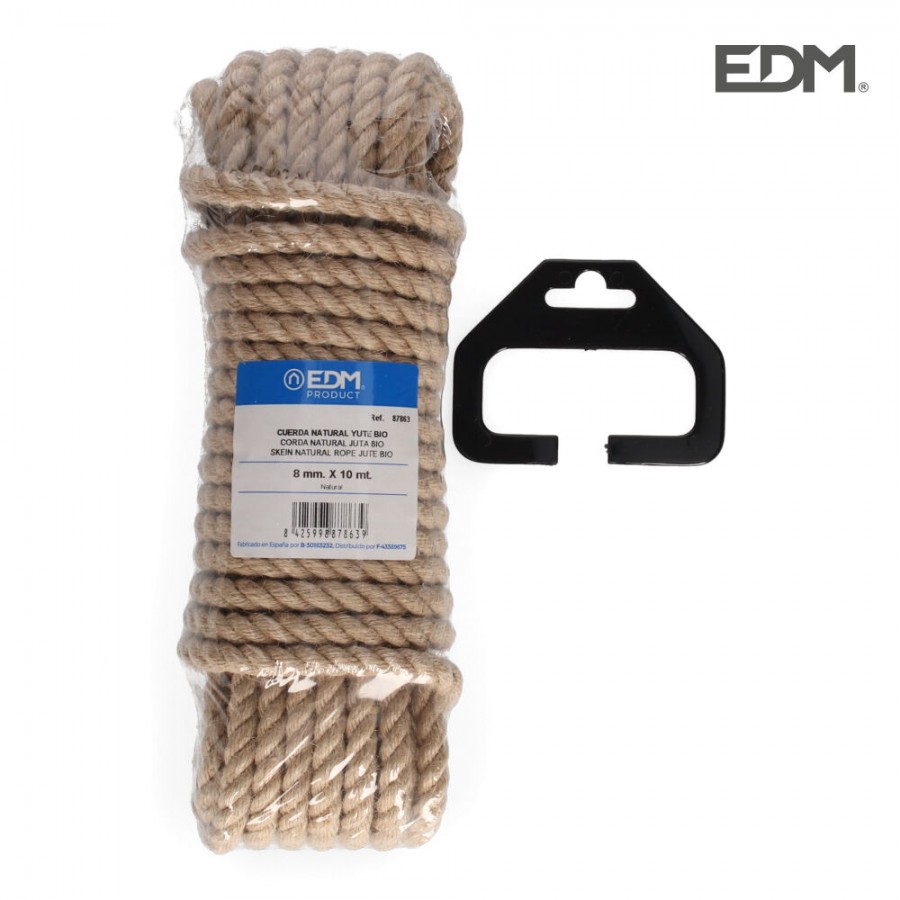 CORDA NATURAL JUTA BIO 8MM - ROLO 10MTS CORDA NATURAL JUTA BIO 8MM - ROLO 10MTS