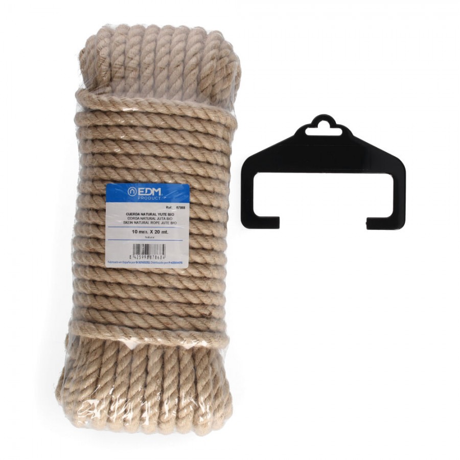 CORDA NATURAL JUTA BIO 10MM - ROLO 20MTS CORDA NATURAL JUTA BIO 10MM - ROLO 20MTS