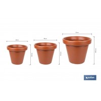 VASO LISTADO DE COR TERRACOTA PE Ø39 x 33,9 cm -22,5 LT VASO LISTADO DE COR TERRACOTA PE Ø39 x 33,9 cm -22,5 LT