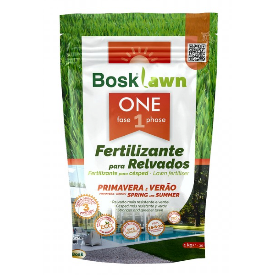 ADUBO BOSKLAWN ONE-PRIMAVERA/VERÃO/INSTALAÇÃO -1KG ADUBO BOSKLAWN ONE-PRIMAVERA/VERÃO/INSTALAÇÃO -1KG