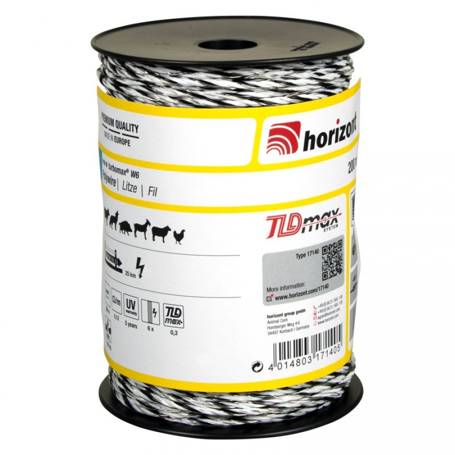 FIO TURBOMAX DE CERCA ELECTRICA W6 -ROLO 200M FIO TURBOMAX DE CERCA ELECTRICA W6 -ROLO 200M