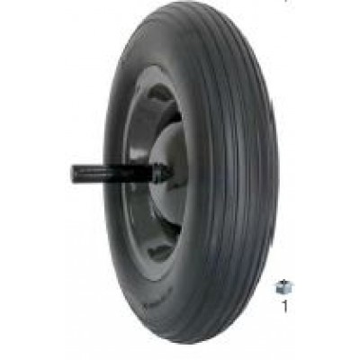 RODA POLIURETANO 3.5X8 P/CARRINHO MAO C/EIXO