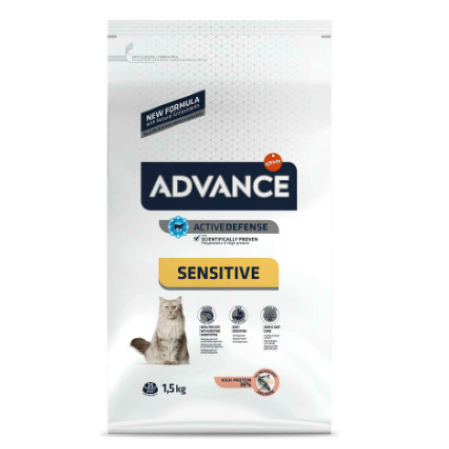 ADVANCE GATO ADULTO SENSITIVE SALMON & RICE - 1,5KG