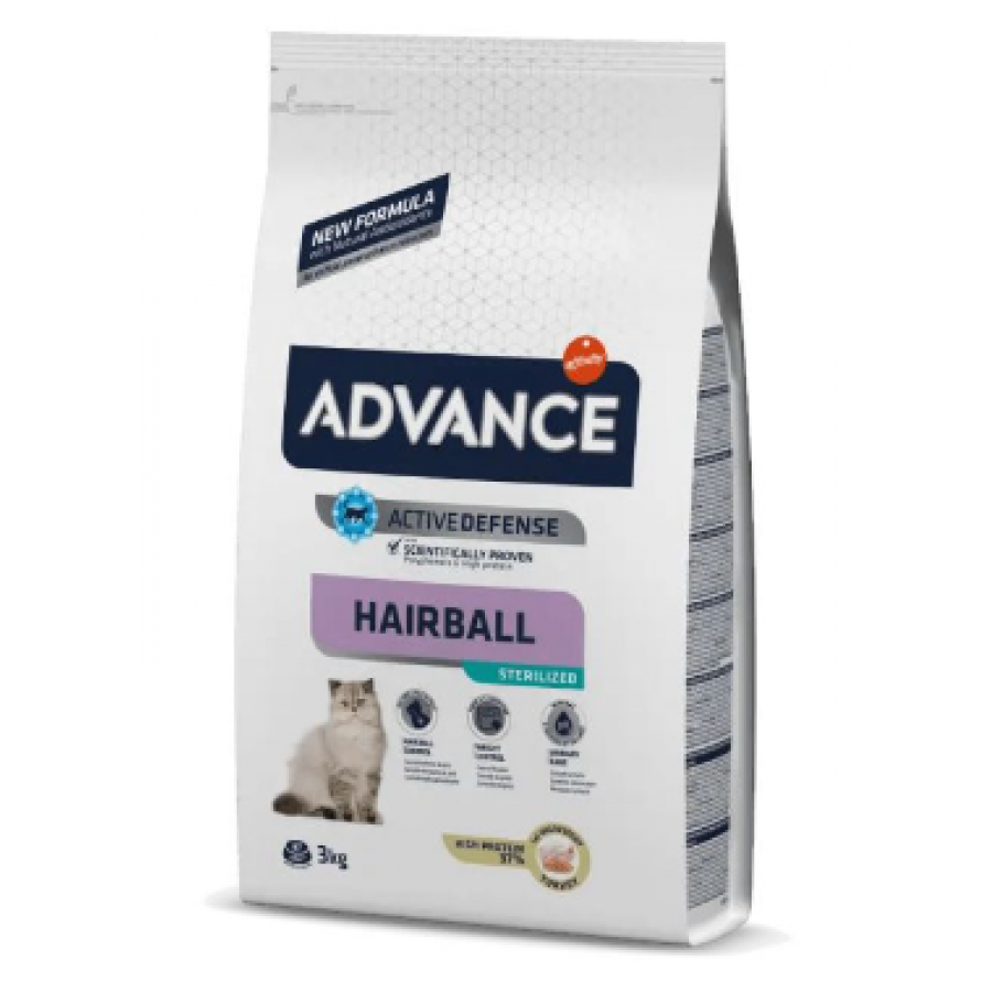 ADVANCE GATO ADULTO STERILIZED HAIRBALL -  3KG