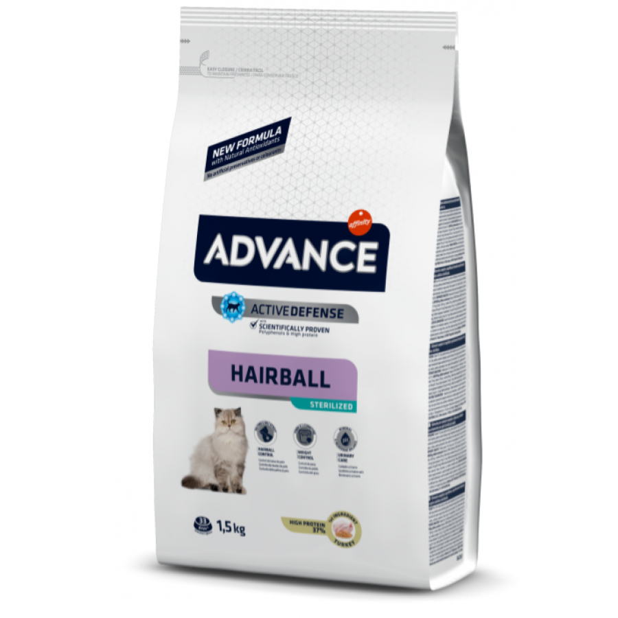 ADVANCE GATO ADULTO STERILIZED HAIRBALL - 1,5KG ADVANCE GATO ADULTO STERILIZED HAIRBALL - 1,5KG