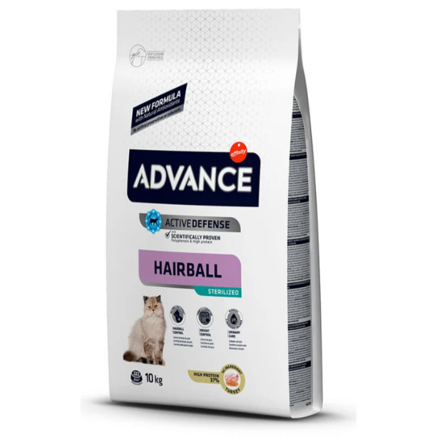 ADVANCE GATO ADULTO STERILIZED HAIRBALL - 10KG ADVANCE GATO ADULTO STERILIZED HAIRBALL - 10KG