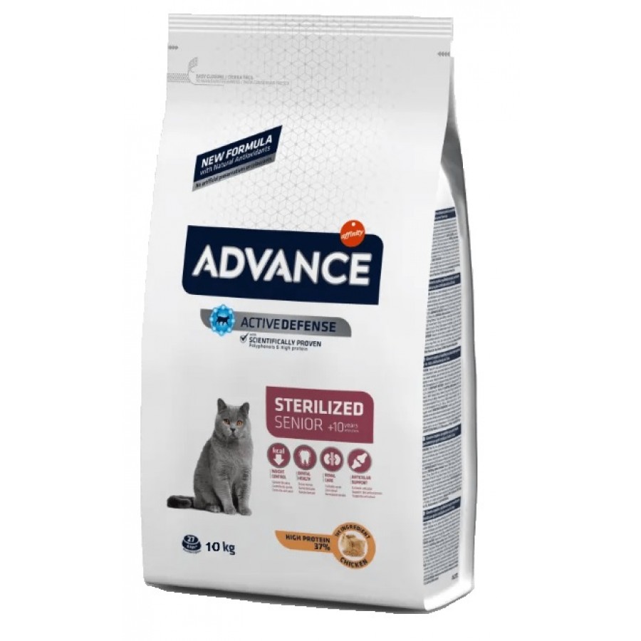 ADVANCE GATO SENIOR STERILIZED (10ANOS) - 10KG ADVANCE GATO SENIOR STERILIZED (10ANOS) - 10KG