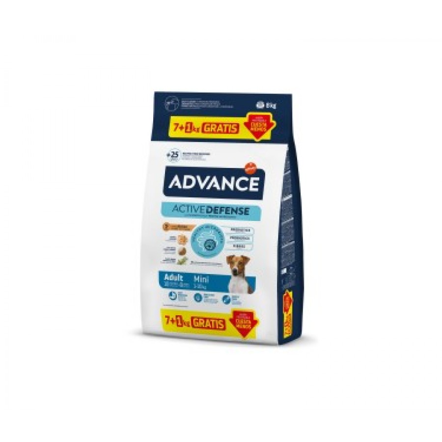 ADVANCE CAO MINI ADULT  CHICKEN & RICE- 7 + 1 KG GRATIS