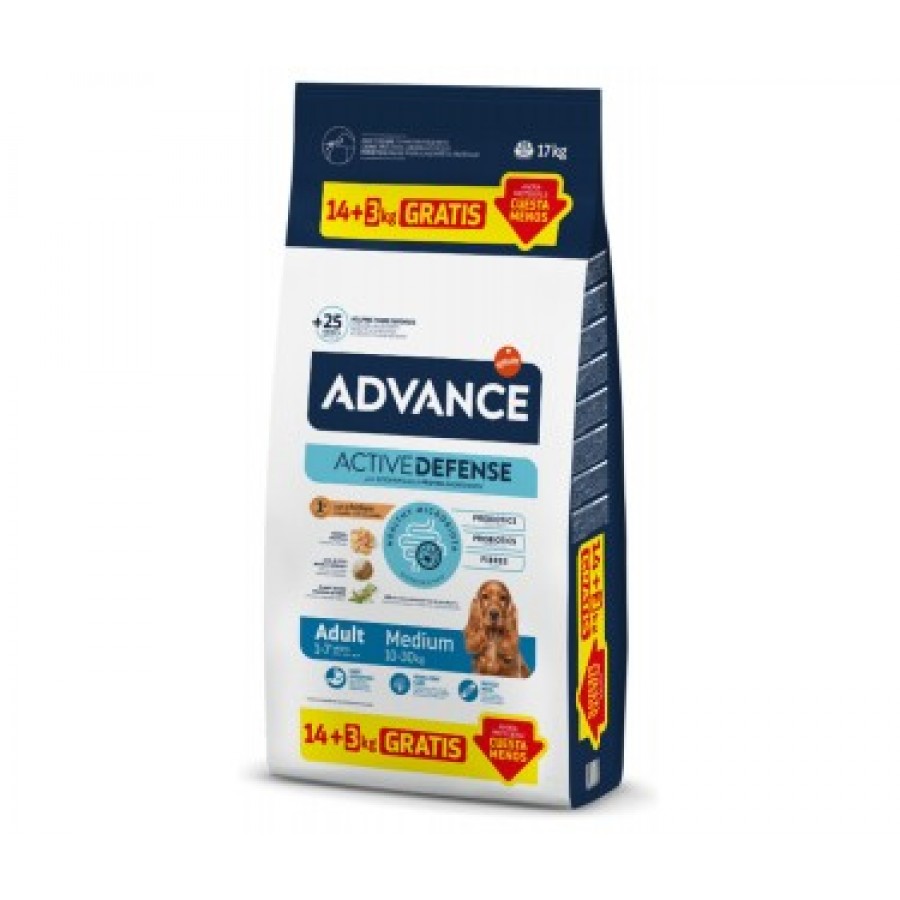 ADVANCE CAO MEDIUM ADULT CHICKEN & RICE- 14 + 3KG GRATIS
