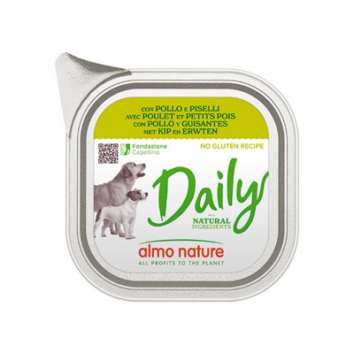 ALMO NATURE  DOG DAILY - FRANGO E ERVILHAS (100 GR)
