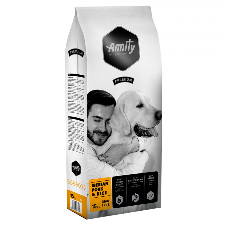 AMITY PREMIUM - IBERIAN PORK & RICE - 15KG AMITY PREMIUM - IBERIAN PORK & RICE - 15KG