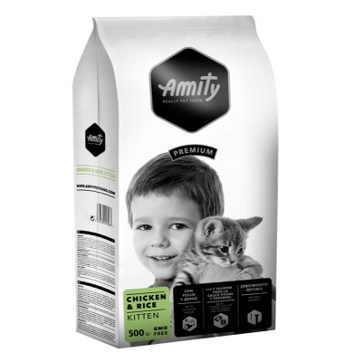 AMITY PREMIUM CHICKEN & RICE KITTEN - 600G