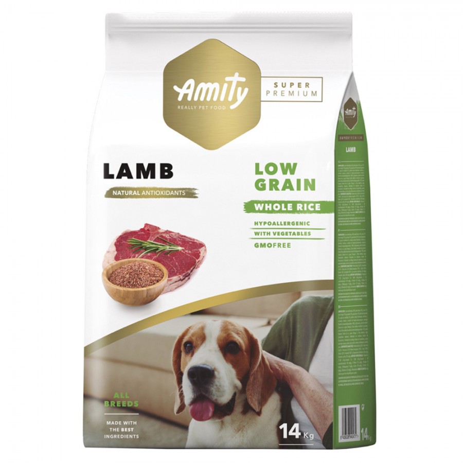 AMITY SUPER PREMIUM (LOW GRAIN) - ADULT LAMB - 14 KG AMITY SUPER PREMIUM (LOW GRAIN) - ADULT LAMB - 14 KG