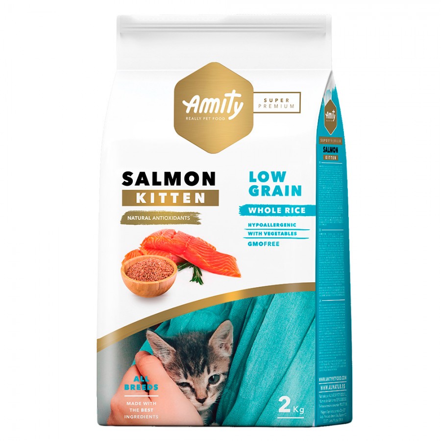 AMITY SUPER PREMIUM LOW GRAIN KITTEN SALMON - 2KG AMITY SUPER PREMIUM LOW GRAIN KITTEN SALMON - 2KG