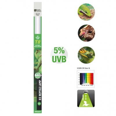 LÂMPADA REPTEIS D3 SPECIALIST T8 5%