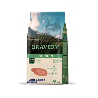 BRAVERY CAO ADULTO MINI  CHICKEN SMALL BREEDS - 2KG