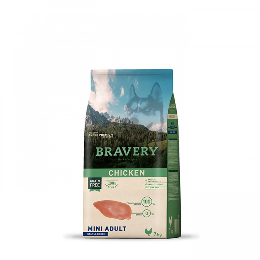 BRAVERY CAO ADULTO MINI CHICKEN SMALL BREEDS - 7KG BRAVERY CAO ADULTO MINI CHICKEN SMALL BREEDS - 7KG